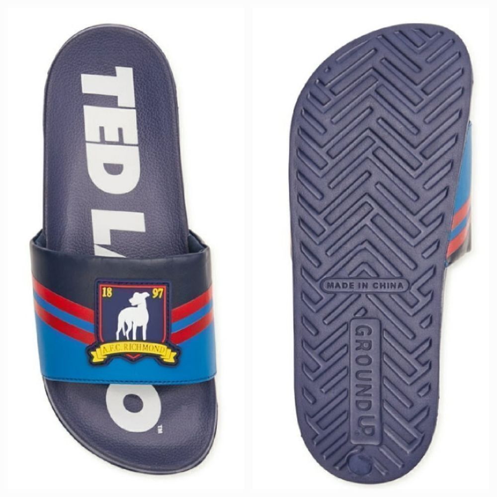 🔸️NWT Ted Lasso Blue Slide Sandals Men's Size 10